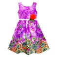 thumbnail image 1 of Robe Fille Sans Manches Style Peinture Fleur Violette 5 Ans, 1 of 4