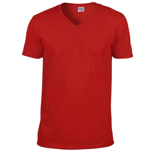 Gildan T-Shirt à Manches Courtes à Col en V Style Doux pour Hommes