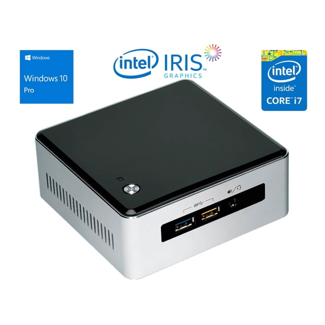 Referbished Intel NUC5i7RYH Mini Desktop, Intel Dual-Core i7-5557U Upto 3.4GHz, 16GB RAM, 1TB SSD + 1TB HDD, MiniDP, MiniHDMI, Wi-Fi, Bluetooth, Windows 10 Pro