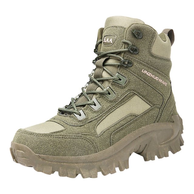 Men's Ankle Boots Comfortable Breathable Hiking Camping Durable Non- Side Zipper Work Boots for All-Day Use