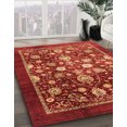 thumbnail image 2 of Ahgly Company Indoor Round Abstract Red Abstract Area Rugs, 3' Round, 2 of 6