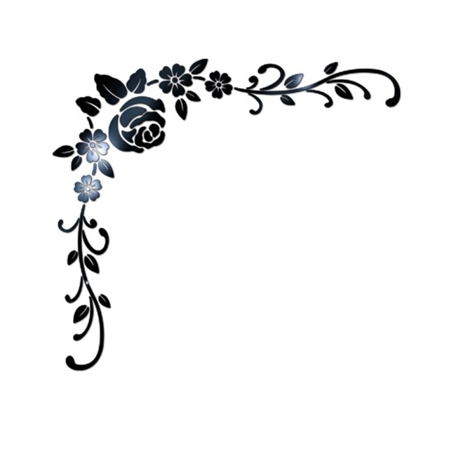 3D Mirror Flower Removable Wall Sticker Art Acrylic Mural Decal Wall Home Decor
