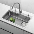 thumbnail image 5 of Single Handle, 360° Rotating, High-Flow Tap for Hot & Cold Water Stainless Steel Kitchen Faucet, 5 of 5