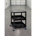 thumbnail image 3 of Luxor Flat Top and Tub Middle / Bottom Shelf Cart -Black, 3 of 4