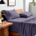 thumbnail image 1 of Bare Home Washed Sheet Set - Premium 1800 Collection - Deep Pocket - 4 Piece - King, Dusty Purple, 1 of 6