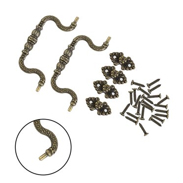 2 Pcs Poignées de Tirage pour Porte-Armoire en Arche Bronze Antique Vintage Garde-Robe+vis
