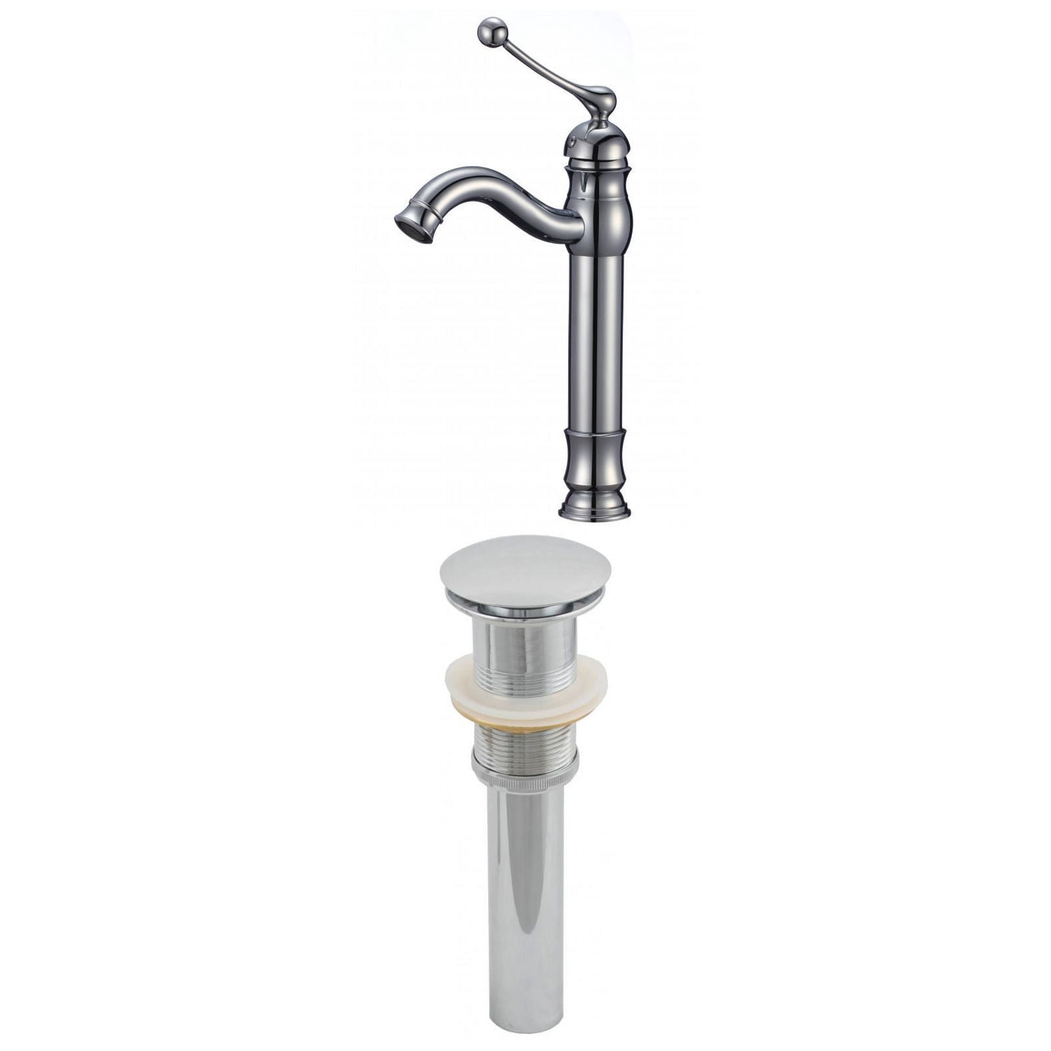 American Imaginations 2.5-in. W Bathroom Faucet Set Chrome AI-2046