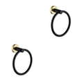 thumbnail image 4 of jesticaly Towel Ring Practical Fixing Rings Hanging Rack Exquisite Towels Hangers for Wall Hanger Stand for Home Bathroom Kitchen Use Black gold 2Set, 4 of 6