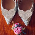 thumbnail image 4 of Shisuyan 2pcs Heart Shoe Clips For Women Elegant Rhinestone Shoe Jewelry Clips Detachable Shoe Clips For High Heels Heart Shoe Detachable Clip, 4 of 8