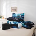thumbnail image 5 of YST Howling Wolf Comforter Set, Wild Animals Starry Sky Galaxy Bed Set, 7-Piece, Full, Night Blue Moon, 5 of 5