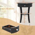 thumbnail image 3 of Costway 2 Pcs Table d'Appoint à 2 Niveaux Bout de Canapé Ronde Table de Nuit Chambre Salon Noir, 3 of 9
