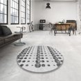 thumbnail image 4 of Ahgly Tapis d'Intérieur Lavable en Machine Carré Transitionnel Gris Platine, 5 Pieds Carré, 4 of 7
