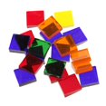 thumbnail image 4 of simhoa 250pc/set Colored Puzzle Mosaic Clear Glass Tiles Square Rhombus Decoration 10mm, 4 of 8