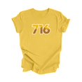 thumbnail image 1 of 716 Buffalo New York USA Code Régional Skyline de la Ville Cadeau - T-Shirt Unisexe - Inspired X, 1 of 1