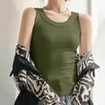 thumbnail image 4 of Timegard Going out Tank Tops for Women Ribbed Scoop Neck Sleeveless Tops Skinny Comfy Solid Color Casual, 4 of 7