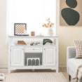 thumbnail image 4 of Costway Buffet Sideboard Wine Liquor Coffee Bar Cabinet with Removable Wine Rack White, 4 of 10