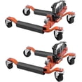 thumbnail image 4 of Kojooin Car Dolly Set of 2, 1500LBS Capacity Wheel Dolly with Hydraulic Tire Jack and Ratcheting Foot Pedal for Vehicle Positioning for Truck RV Trailer, Orange, 4 of 7