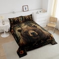 thumbnail image 4 of Erosebridal Brown Bear Bedding Full Comforter Set, Jungle Wildlife Down Comforter, Reversible, 4 of 7