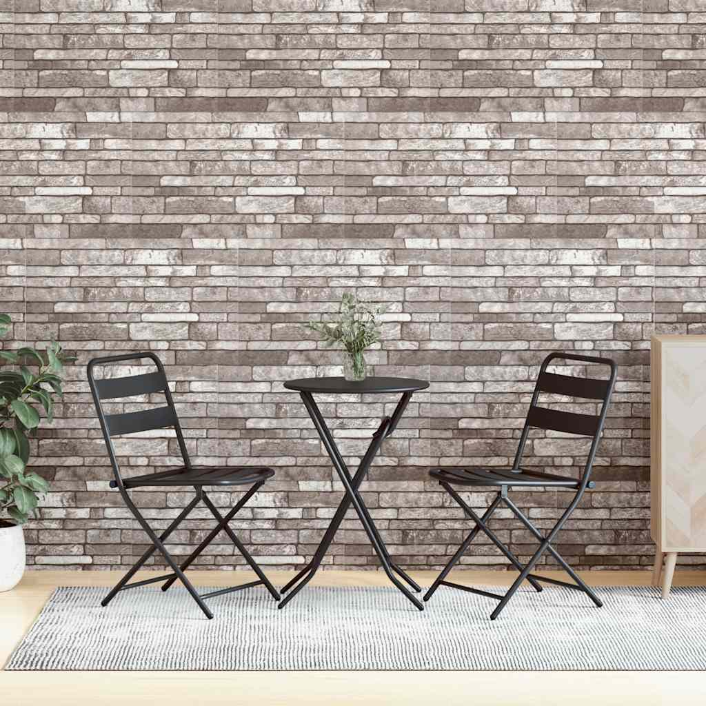 vidaXL 3D Wall Panels with Dark Grey Brick Design 10 pcs EPS