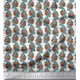 thumbnail image 1 of Soimoi Polyester Crepe Fabric Leaves & Floral Block Decor Fabric Printed Yard 42 Inch Wide, 1 of 4