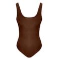 thumbnail image 4 of Timegard Bodysuit for Women 1 Piece Square Neck Sleeveless Skinny Comfy Rompers Solid Color Summer Casual, 4 of 5