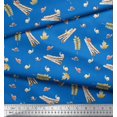 thumbnail image 3 of Soimoi polyester Crepe Fabric Leaves,Cinnamon & Snail Insects Print Fabric by the Yard 52 Inch Wide, 3 of 3