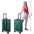 thumbnail image 2 of Byootique Rolling Makeup Train Case Cosmetic Organizer Trolley 2 Drawer Lockable, 2 of 10