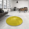 thumbnail image 4 of Ahgly Company Tapis d'Intérieur Lavables à la Machine, Carrés, Transitionnels, Jaunes, Tapis de Zone, 5 Pieds Carré, 4 of 7