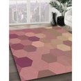 thumbnail image 3 of Ahgly Company Tapis d'Intérieur Rectangulaire Transitionnel Rouge Cerise Lavable à la Machine, 2 Pieds x 5 Pieds, 3 of 7