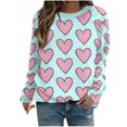 thumbnail image 1 of VALMASS Chandails en Molleton de la Saint-Valentin pour Femmes Manches Longues Col Rond Décontracté Mode Ample Blouses (TG, Bleu Clair), 1 of 4