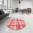 thumbnail image 4 of Ahgly Company Machine Washable Indoor Square Transitional Pastel Pink Area Rugs, 8' Square, 4 of 7
