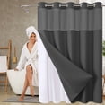 thumbnail image 2 of Shower Curtain Rings Full Star Plain Double Large Ring Shower Curtain Reversible for Bathrooms Heavy Duty Polyester Fabric Shower Curtains Shower Curtains for Bathroom, 2 of 6
