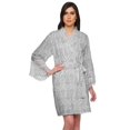 thumbnail image 1 of Moomaya Printed Short Robes For Women Cotton Robes For Women With Lace Trim, 1 of 6