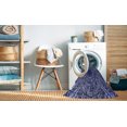 thumbnail image 2 of Ahgly Company Tapis Rond Lavable en Machine Intérieur Transitionnel Bleu, 3 Pieds Rond, 2 of 7