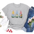 thumbnail image 2 of T-Shirts d'Été pour Femmes Grande Taille en Liquidation, Pâques, Col Rond, Imprimé Nain, T-shirt Haut à Manches Courtes, Blouse Décontractée Ample, T-shirt à Col en V pour Femmes en Liquidation, 2 of 4