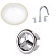 thumbnail image 1 of American Imaginations 19.5-in. W CUPC Oval Bathroom Undermount Sink Set In White - Chrome Hardware AI-26836, 1 of 8