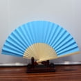 thumbnail image 3 of EGNMCR Pattern Folding Dance Wedding Party Lace Silk Folding Hand Solid Color Fan A fan, 3 of 3