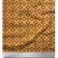 thumbnail image 1 of Soimoi Poly Georgette Fabric Check & Moroccan Ethnic Print Fabric by the Yard 52 Inch Wide, 1 of 3