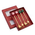 thumbnail image 2 of Meitianfacai Spoon And Fork Set Spoon-Fork Combo Set, 4PCS Stainless Steel Christmas Spoon Gift Set Dessert Spoon Fork Coffee Spoon Christmas Pendant Spoon Tableware Set, 2 of 7