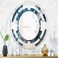 thumbnail image 3 of Designart 'Splash Blue Indigo' Modern Oval Wall Mirror - Space 24x36, 3 of 4