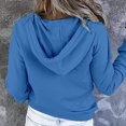 thumbnail image 4 of Timegard Hoodies for Women Button Long Sleeve Sweatshirts Pullover Fall Winter Loose Top with Pocket, 4 of 6