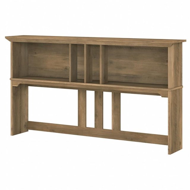 Pemberly Row 60W Hutch for L Shaped Desk in Reclaimed Pine - Engineered Wood