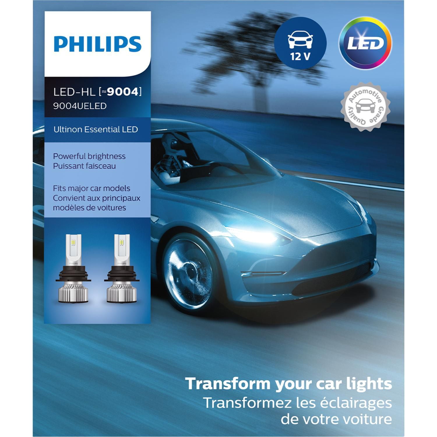 Philips 9004 Ultinon Essential LED Headlights, Éclairage avant à DEL,un paquet de 2