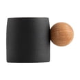 thumbnail image 2 of EGNMCR Rough Pottery Mini Cute Small Tea Cup Wooden Handle Coffee Cup Exquisite Classical Fresh Small Cups Ceramic Coffee Cup, 2 of 6