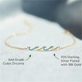 thumbnail image 3 of 1 Gold Set With Blue Diamond Ladies Family Simple BraceletThe Best Gift for A Loved One, 3 of 9