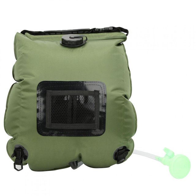 Solar Heating Water Bag, Leak Proof Water Tap Solar Heating Hot Water Bag Heat Absorbing For Outdoor Use For Hiking