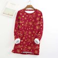 thumbnail image 1 of Hauts pour Femmes Style Décontracté d'Hiver Mode sous-Vêtements Chauds en Peluche Manches Longues Col Rond Hauts pour Femmes en Solde, 1 of 4