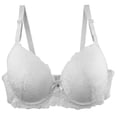 thumbnail image 1 of Bras Women Middle Age Front Closure Lace Wireless Bra With Adjustable Straps Plus Size Plus Size Sports Bra White 100D, 1 of 7
