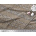 thumbnail image 2 of Soimoi Moss Georgette Fabric Aztec Geometric Printed Fabric 1 Yard 42 Inch Wide, 2 of 3