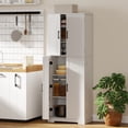 thumbnail image 2 of HOMCOM Pantry Cabinet, 64" Storage Cabinet with Adjustable Shelves, White, 2 of 10
